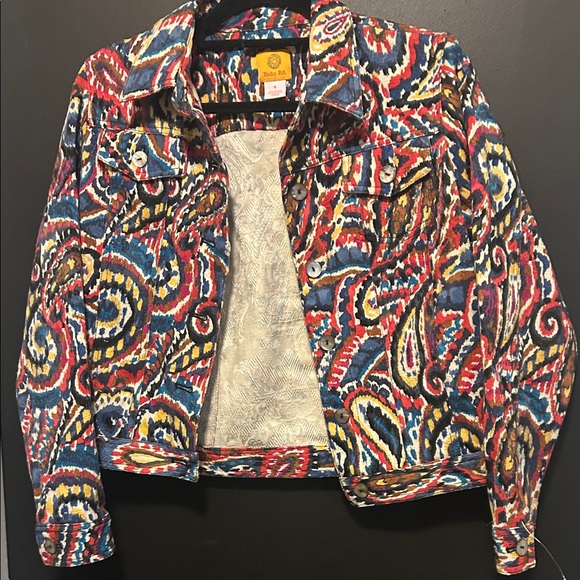 Ruby Rd. Multicolor Paisley Jean Jacket - Picture 1 of 7